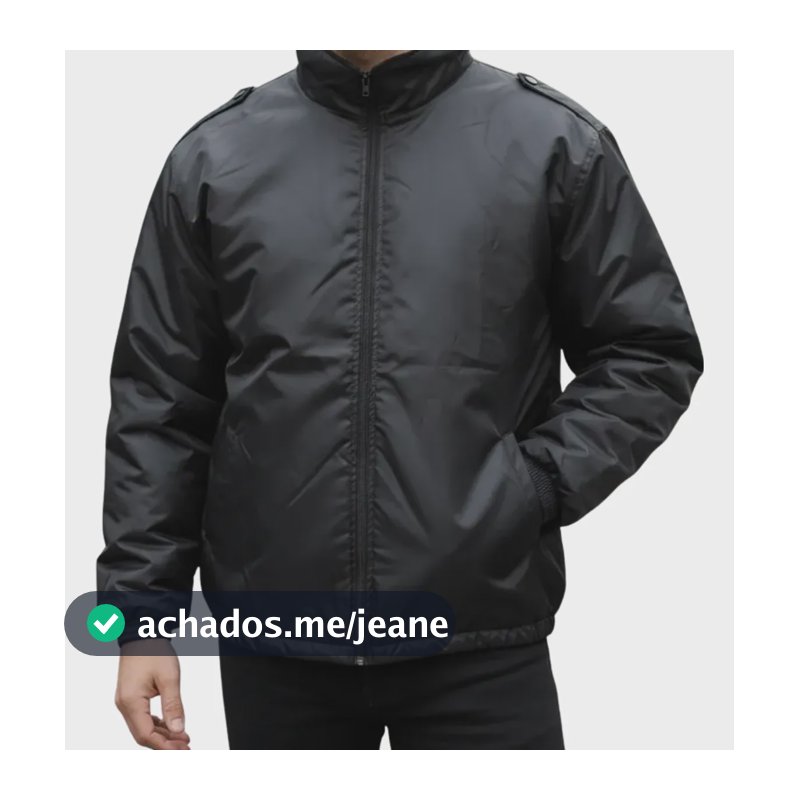 Jaqueta Masculina Gola Alta Corta Vento Security Tamanho G Preto G