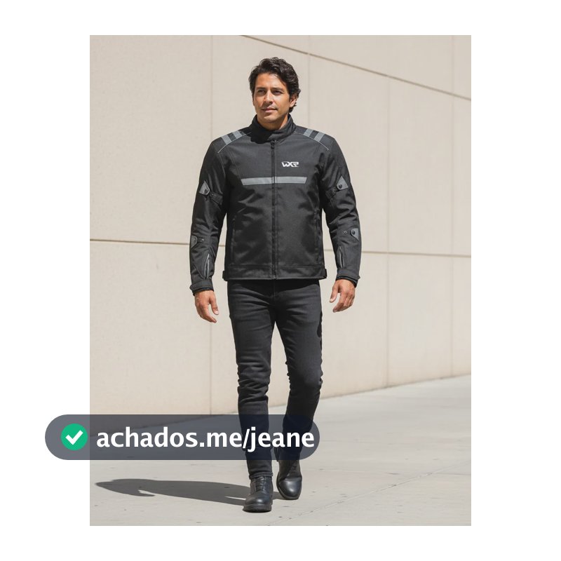 Jaqueta Motoqueiro Moto Com Proteção Wxr Masculina Preto Liso Xl