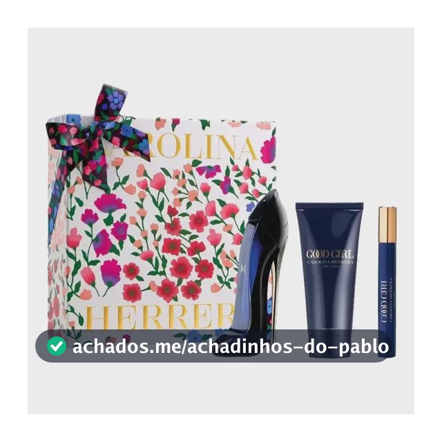 Kit Presente Carolina Herrera Perfume Feminino Good Girl Eau De Parfum 80ml - Compre perfume eganhe hidratante com miniatura 10ml