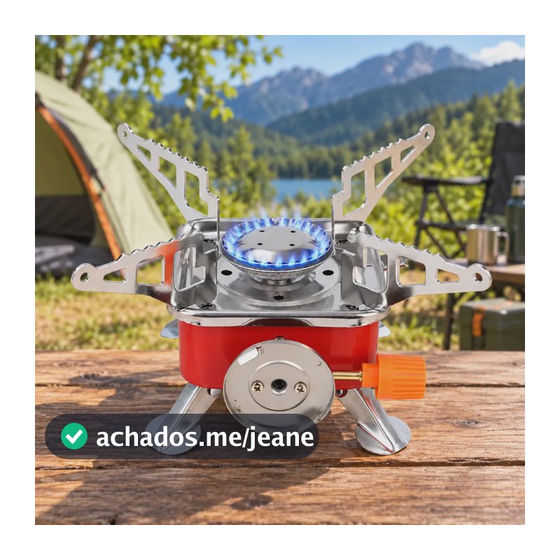 Fogareiro Portátil Dobrável Camping Viagem 2800w 1 Boca