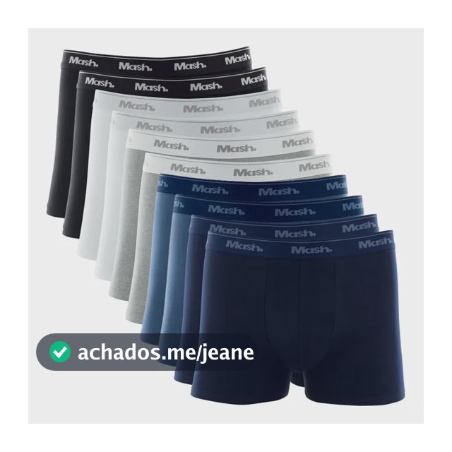 Kit 10 Cuecas Mash Boxer Original Masculino Algodão Atacado