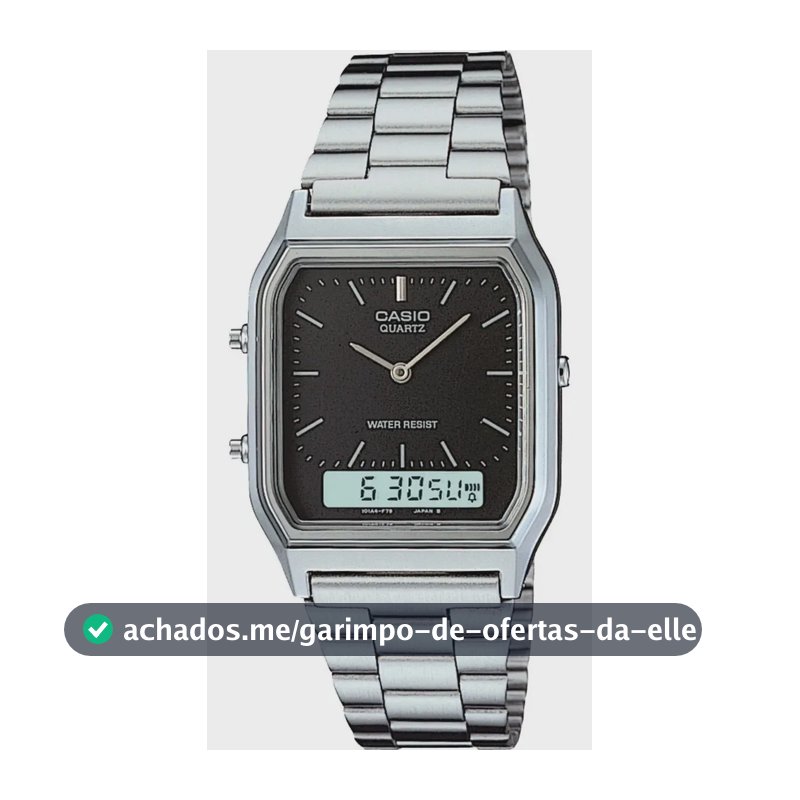 Relógio Casio Unissex Vintage Prata Aq-230a-1dmq