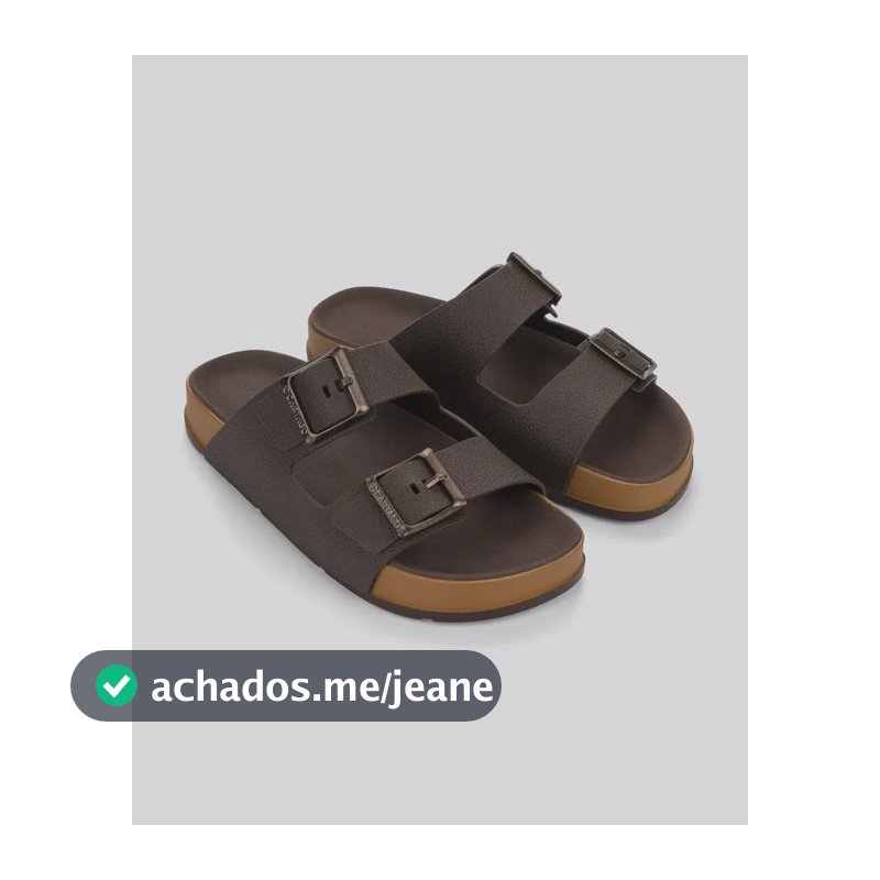 Chinelo Slide Cartago Milão Plus Castor/marrom 42