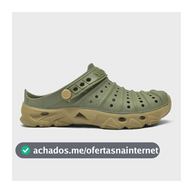Sandalia Babuche Confortavel Antiderrapante Aquatica Unissex Verde Militar 41/42