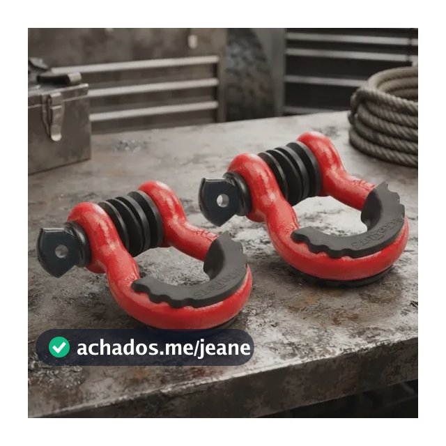 Manilha Curva 3/4 Pino Rosqueado 4.75 T (par) Uso Off Road
