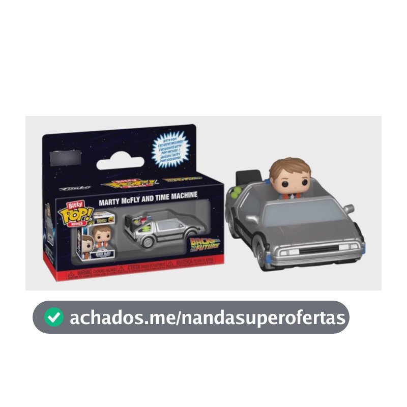 De Volta Ao Futuro Delorean Com Marty Mcfly Funko Bitty Pop