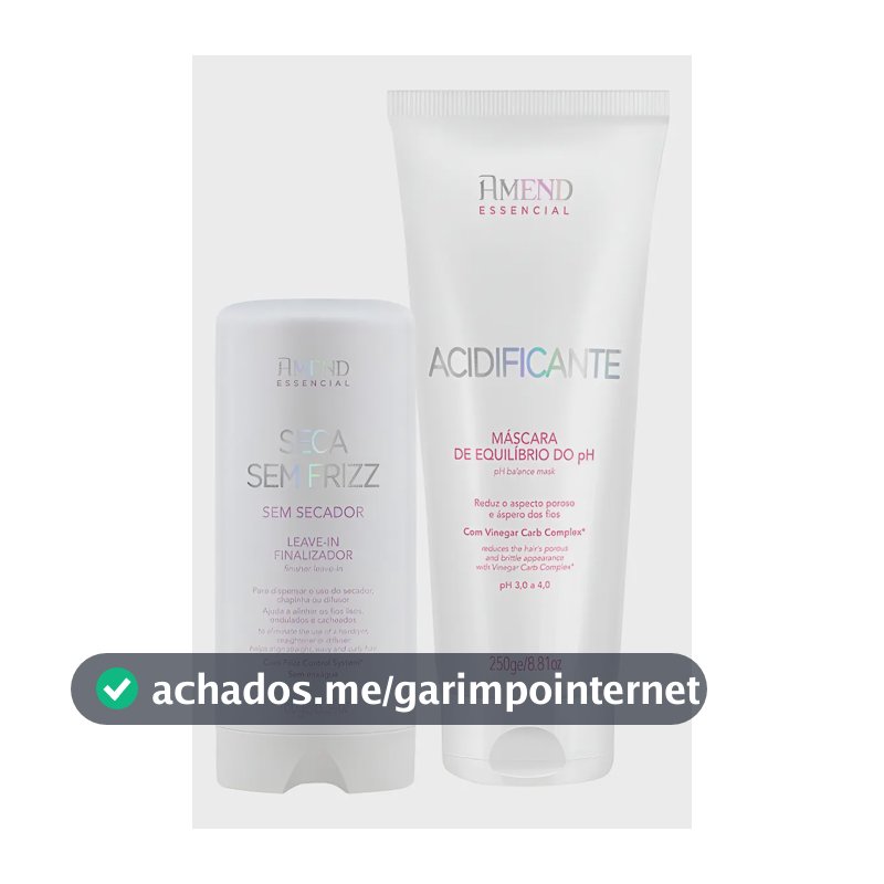 Kit Amend Seca Sem Frizz + Acidificante O Queridinho