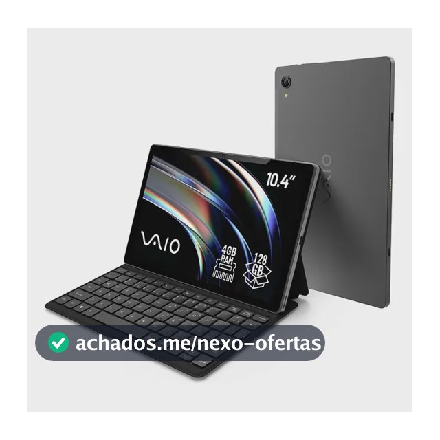 Tablet VAIO TL10 4GB RAM 128GB Octa-Core, Tela 10.4” 2K, 4G WiFi Dual Band, Câmera 8MP + Selfie 5MP, 7000mAh, Android 16, com Teclado Magnético de Conexão Inteligente – Preto