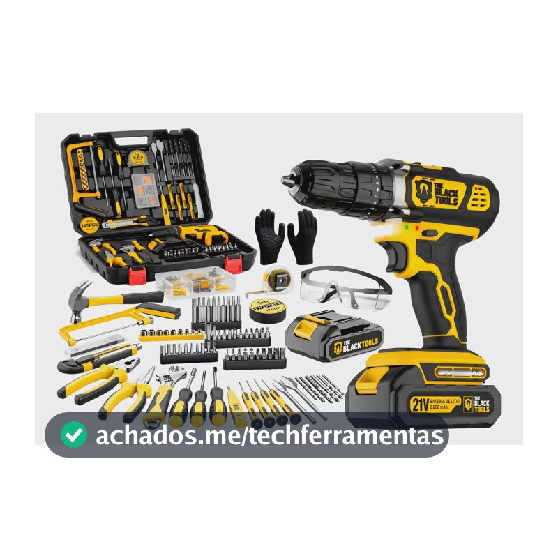 Kit Furadeira Parafusadeira De Impacto 21v 147 Peças