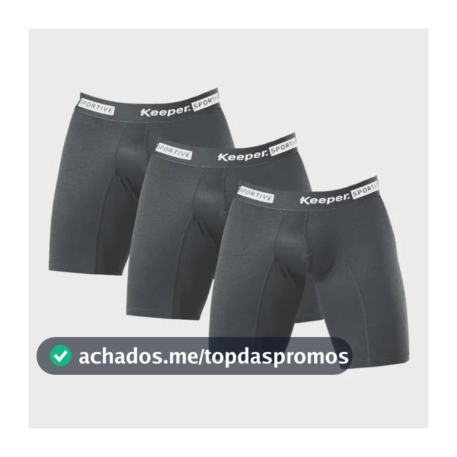 Kit 3 Cuecas Longleg Anti Assadura Masculina Shorts Esportes