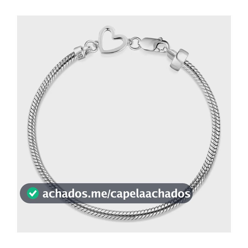Pulseira Life Coração Em Prata 925