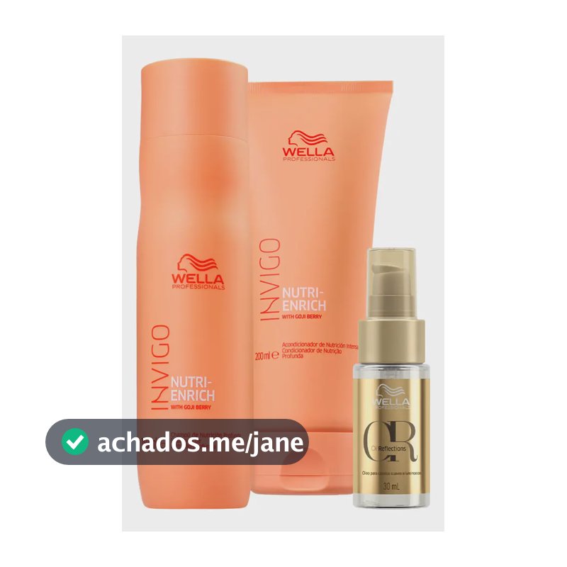 Wella Nutri-enrich Sh 250ml+cond 200ml+oil Reflections 30ml