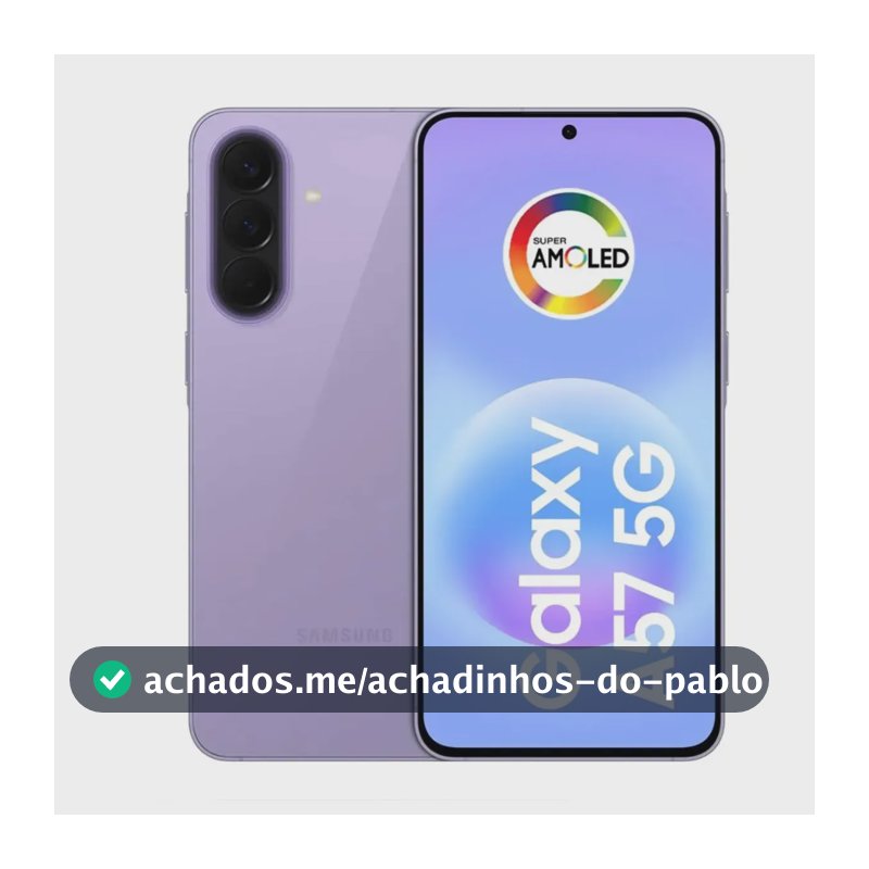 Celular Samsung Galaxy A57 5G 128GB, 8GB RAM, Câmera 50MP, IP68, Super AMOLED 6.7", Recursos AI - Lilás