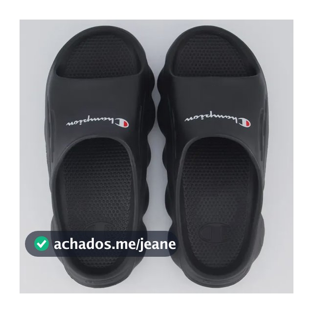 Chinelo Champion Nuvem Spheric Ii Script Preto