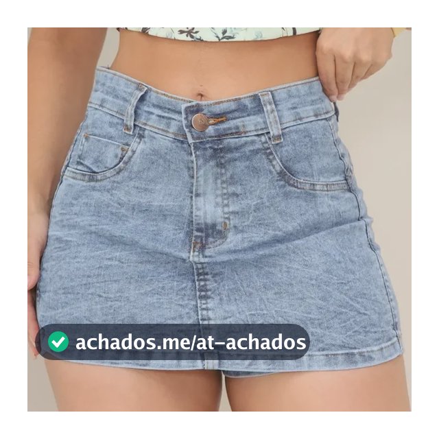 Short Saia Jeans Feminino Cintura Alta Com Lycra Stillger