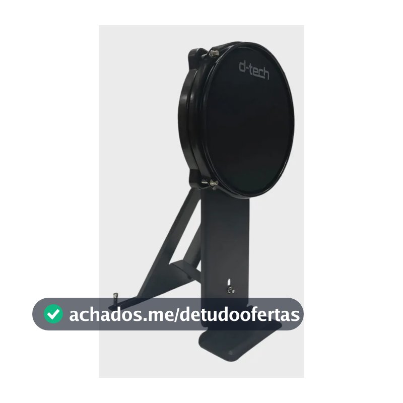Pad Bumbo Bateria Eletronica D Tech 08 Polegadas Silent Cor Preto