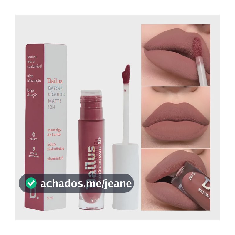 Batom Líquido Matte De Longa Duração Dailus Todas As Cores Sissone