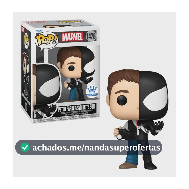 Boneco Funko Pop! Marvel Split - Peter/homem-aranha Preto