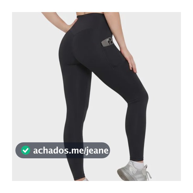 Calça Legging Academia Poliamida C/bolso Corrida Sport Elite