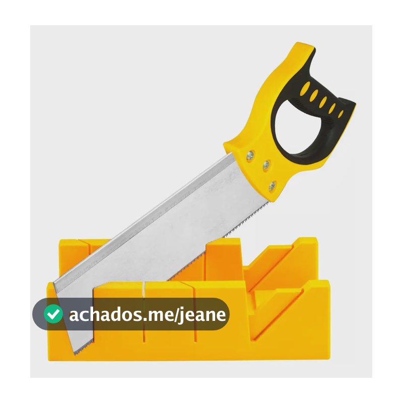 Kit Gabarito Caixa Meia Esquadria + Serrote Costa 12 PVC