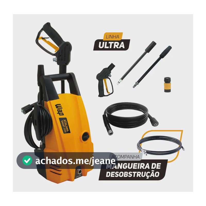 Desobstruidora de Alta Pressão WAP Atacama Smart Ultra Com Potência de 1400W 1500PSI