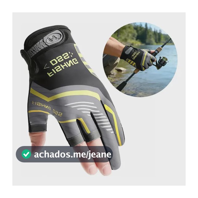 Luva De Pesca Profissional Antiderrapante Proteção Uv