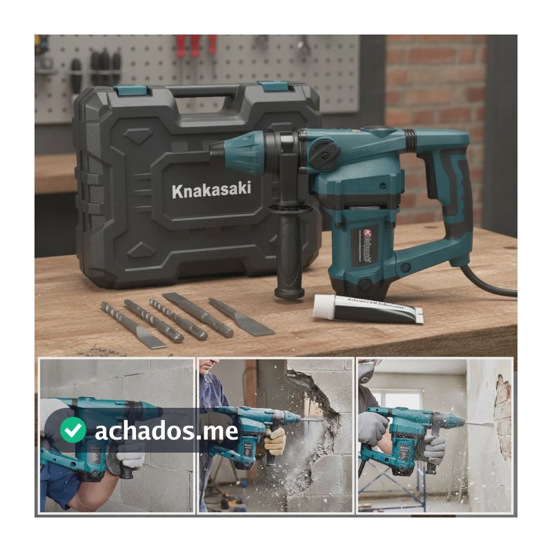 Martelete Furadeira Impacto 1600w 5,5j Rotativo Rompedor Azul-aço 220v 50 Hz/60 Hz