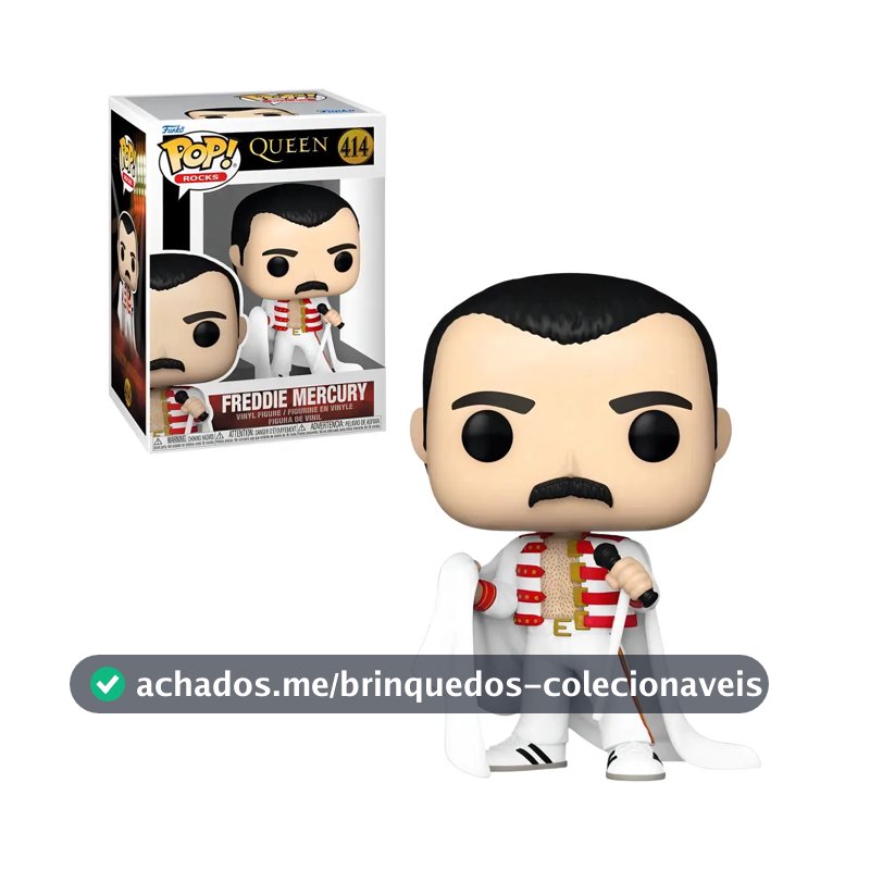 Funko Pop Freddie Mercury Com Capa 414 Queen Pop Rocks