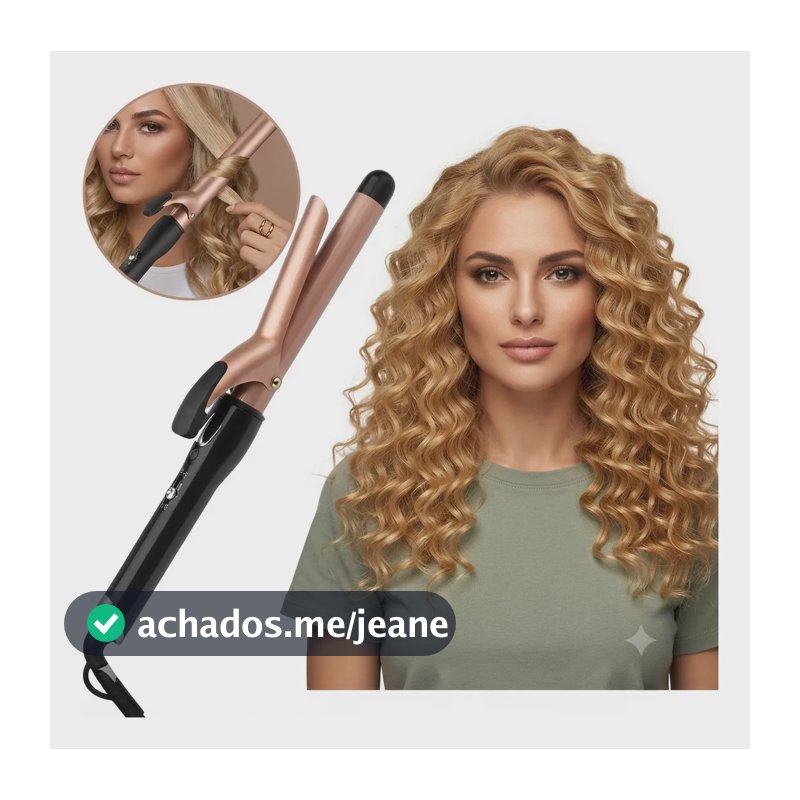 Modelador De Cachos Cerâmico 25mm Profissional Bivolt Dourado-escuro 127/220v