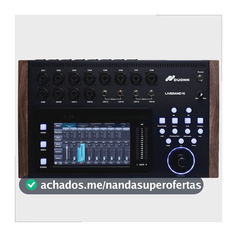 Mesa Som Digital Liveband16 Canais Duonn Bluetooth Interface 100/240v