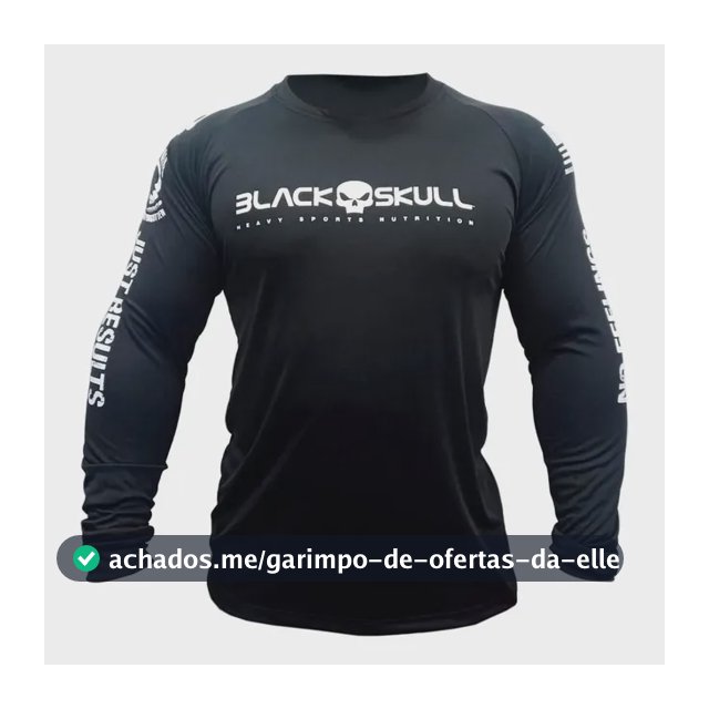 Camiseta Dry Fit Soldado Bope Manga Longa Black Skull