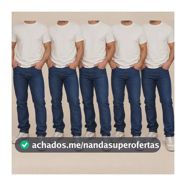 Kit 5 Calças Masculina Jeans Com Elastano Trabalho/passeio