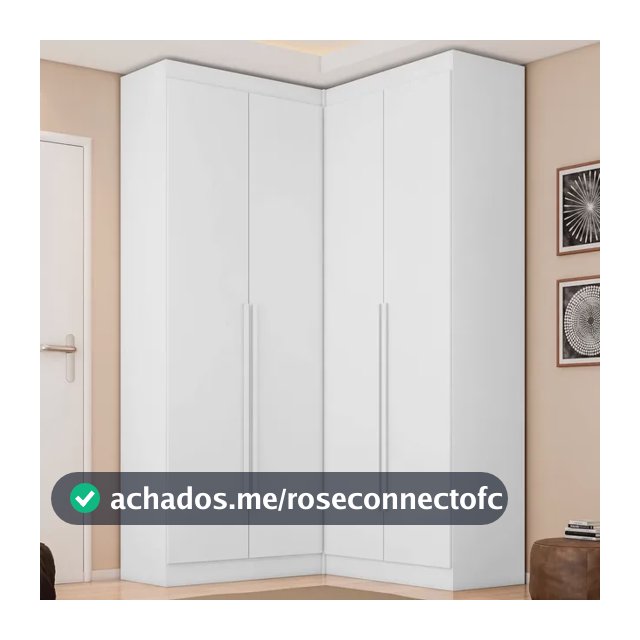 Guarda-roupa Dormitório Casal Canto Com 4 Portas Versatille Branco