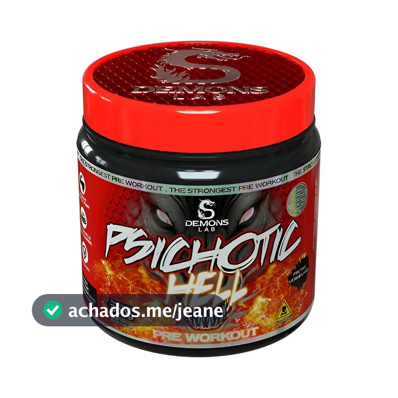 Suplemento Pó Pré Treino Psichotic Hell 300g Demons Lab Frutas Vermelhas