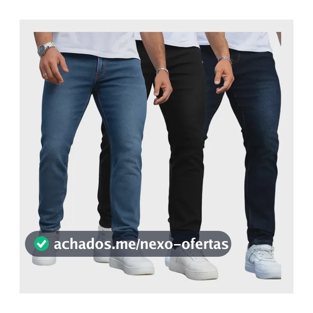 Kit 3 Calça Jeans Masculina Skinny Promoção Black Friday