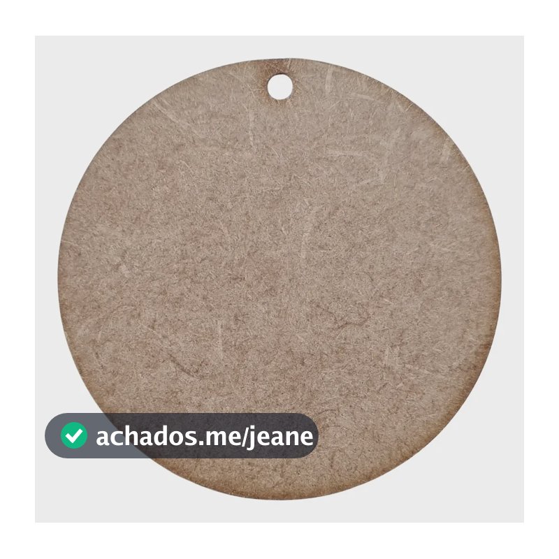 10 Placas Redonda Mdf Cru De 3mm E 20cm De Diâmetro E 1 Furo