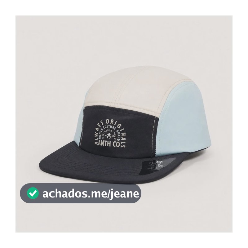 Boné Anth Co Culture Five Panel Microfibra Aba Reta Uv50+ Original Bege Único