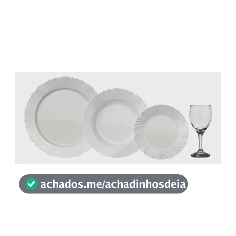 Conjunto Jantar Nadir Opaline Branco 16 Peças Vidro Temperado