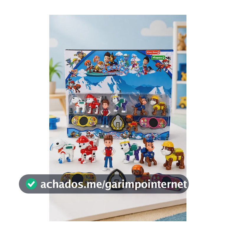 Kit Bonecos Patrulha Canina 7 Personagens Ryder Brinquedo