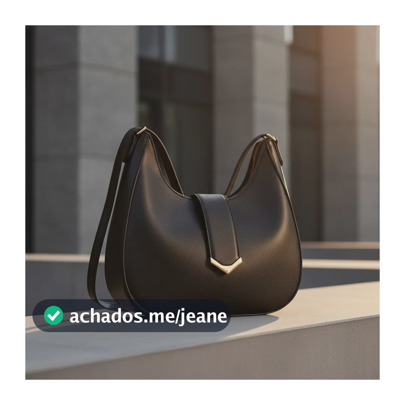 Bolsa Baguete De Ombro Luxo Samariana Com Fecho Em Ziper Preto Dourado