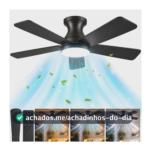 Ventilador De Teto 42  Luz Led Controle Remoto 6 Velocidades