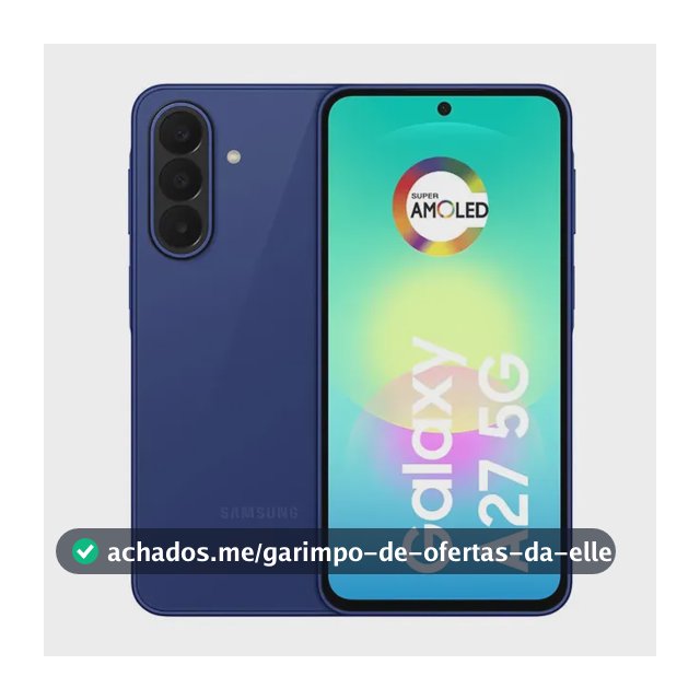 Smartphone Samsung Galaxy A27 5G 128GB 6GB, Super Amoled 6.7'', Câmera Tripla 50MP Selfie 12MP, 5000 mAh, Ip67, NFC, Dual Sim, Recursos IA - Azul