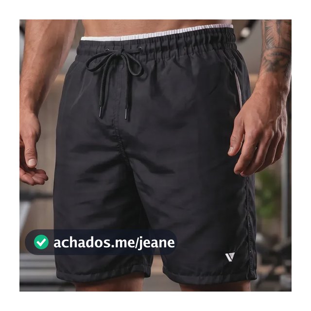 Short Liso Masculino Bermuda Academia Fitnes Treino Praia