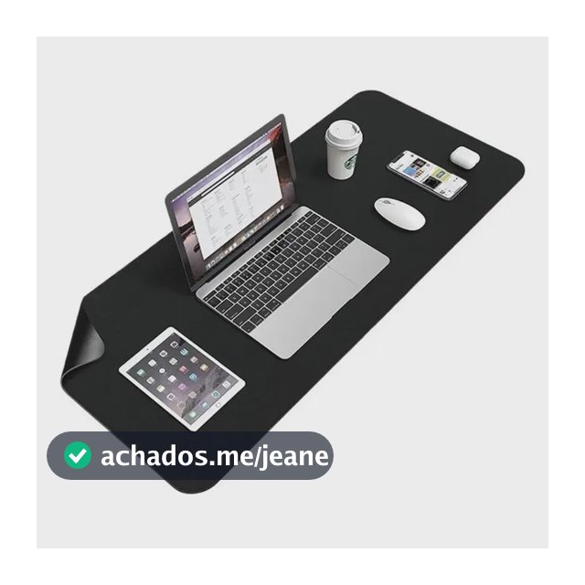Mouse Pad Estendido De Couro Antiderrapante Preto
