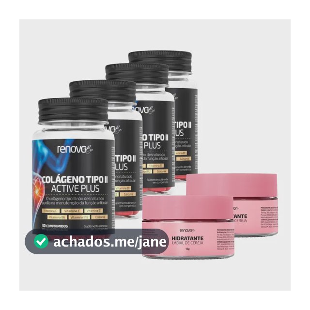 Kit 4x Colágeno Tipo 2 Renova Be Vitaminas B1 B6 B12 Vit C E