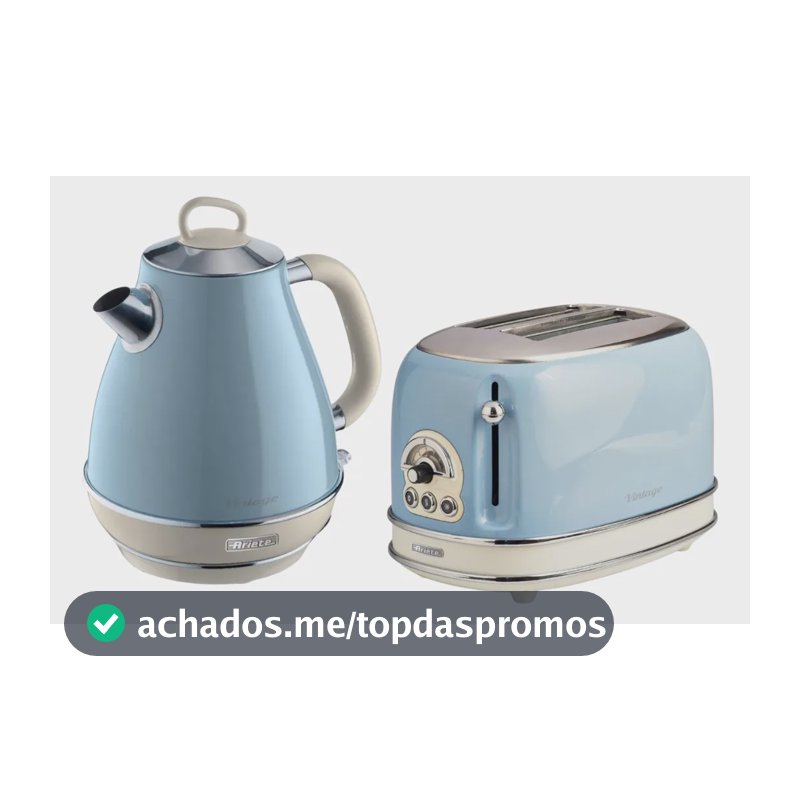Kit Chaleira E Torradeira Vintage 220v Azul Ariete Azul 220v