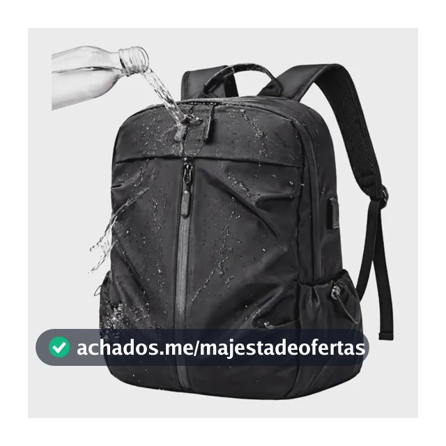 Mochila Masculina Faculdade Impermeável Notebook Entrada Usb