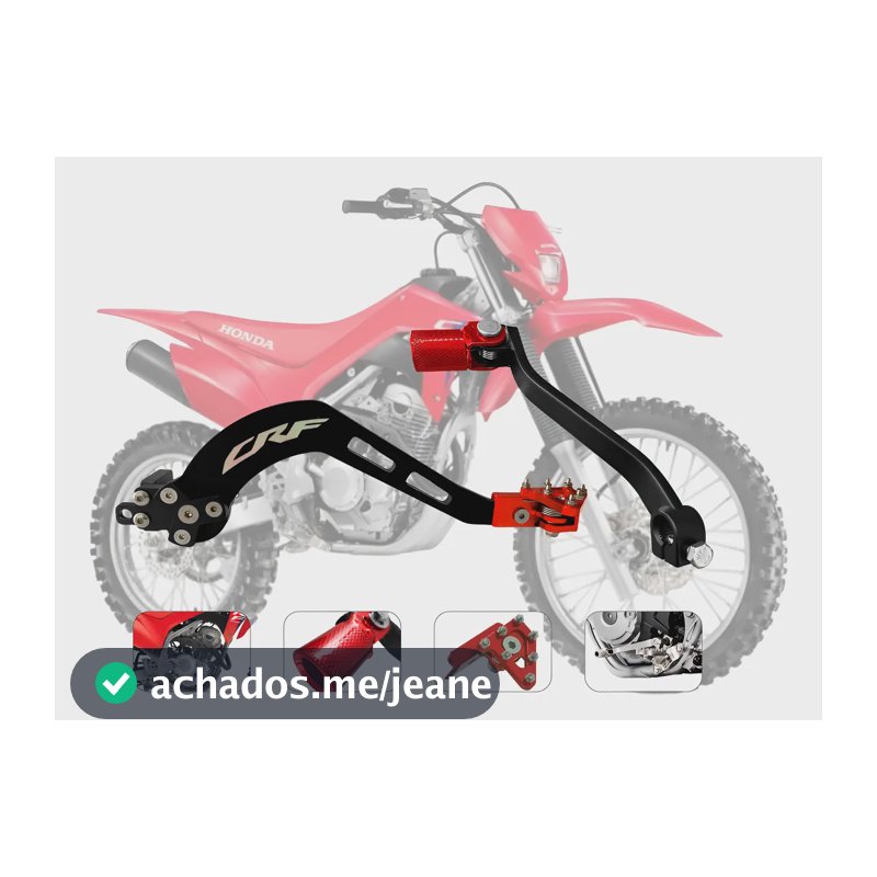 Kit Pedal Freio E Cambio Retrátil Crf 250f Crf 300 Anodizado Honda Crf Vermelho