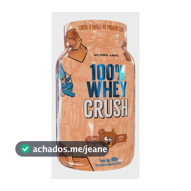 100% Whey Crush Pote 900g Under Labz Sabor Doce De Leite Doce De Leite