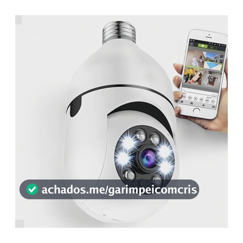 Câmera IP Wi-Fi Yoosee 360º Full HD Espiã Segurança Bivolt Branca